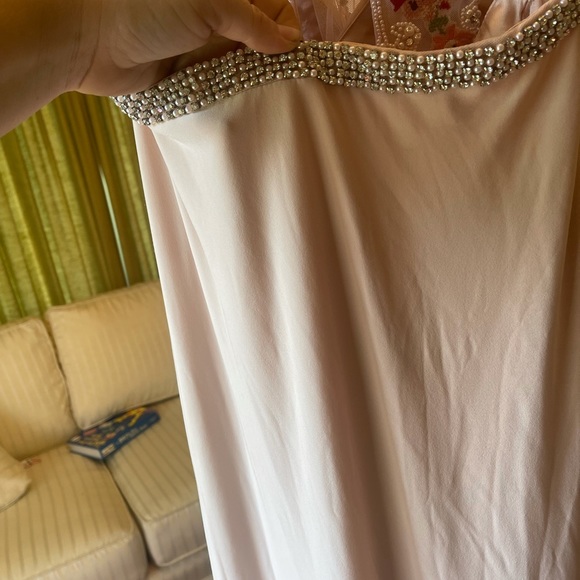 In almost brand new condition blush and Australian Crystal pearl dress. - Picture 8 of 10
